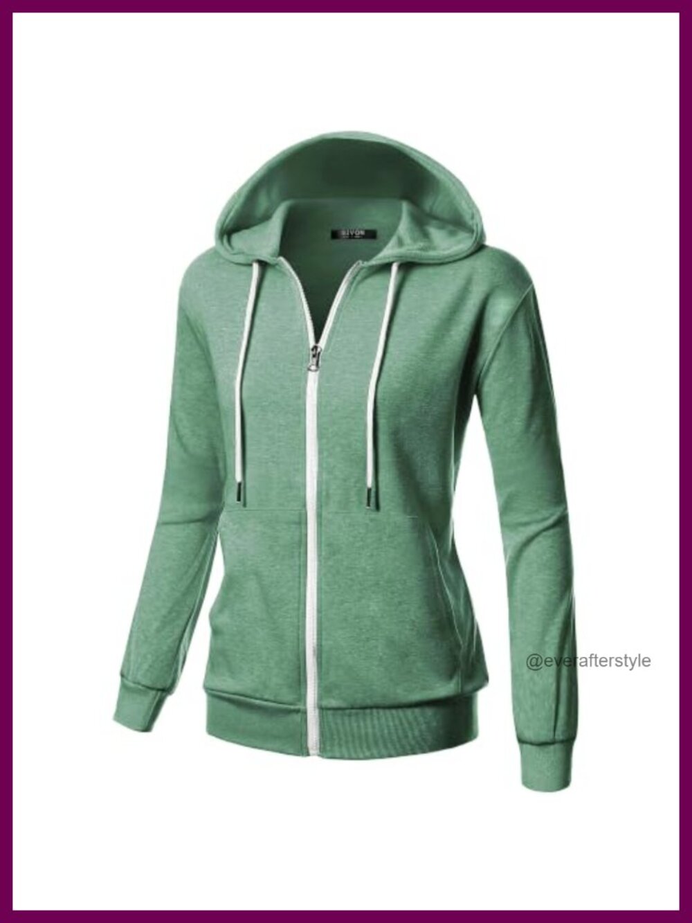 Women's Full Zip Up Hoodie Cotton Blend Soft Layering Hooded Jacket Kangaroo